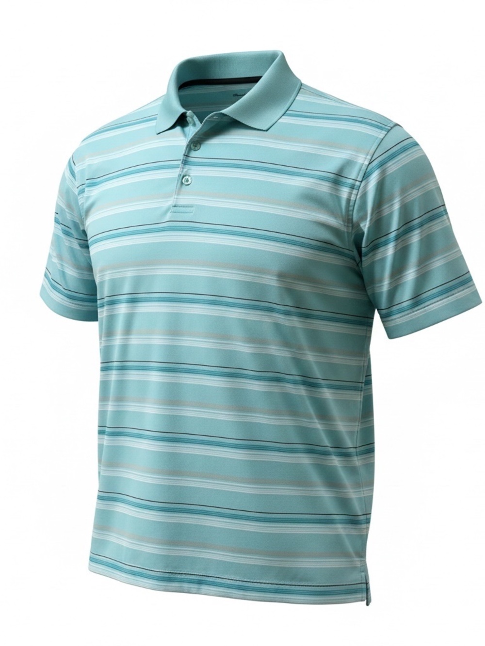 Tommy Armour Dri-Logic Polo Shirt Mens XXL Blue Striped Short Sleeve Polo